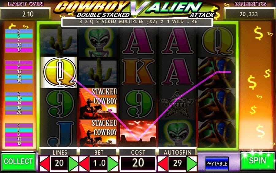 Cowboys and aliens slot