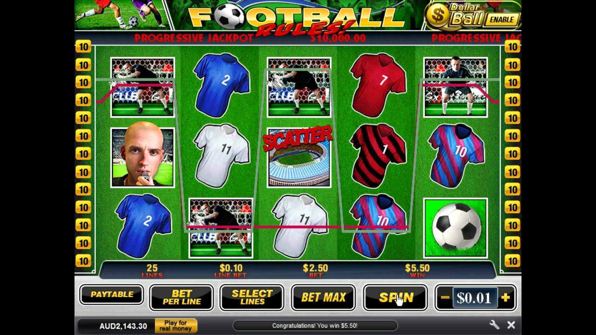 Football rules slot