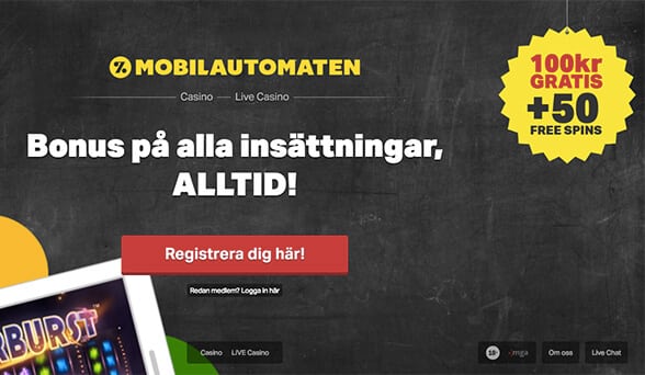 Mobilautomaten casino screenshot