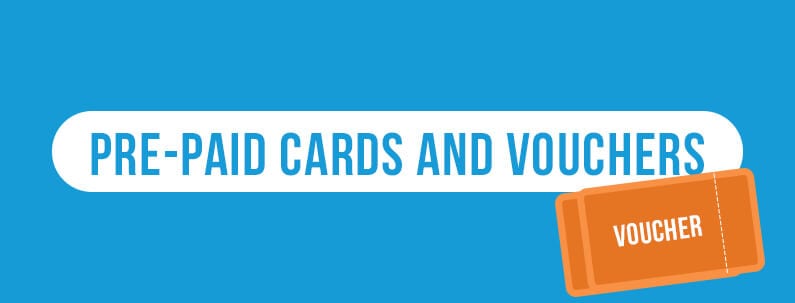 Pagamentos de cassino online - Cartões e Vouchers Pré-Pagos